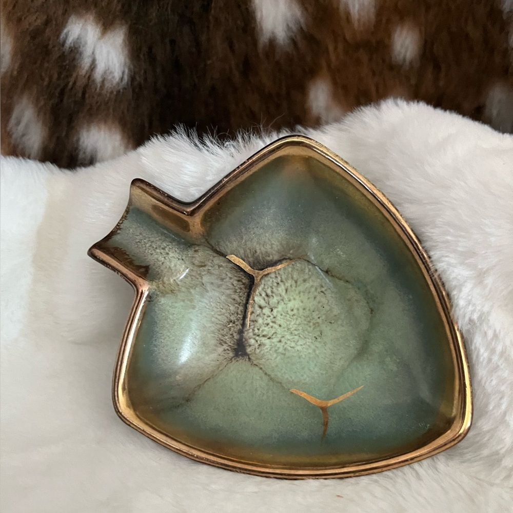 W. Germany Ceramic Leaf Dish